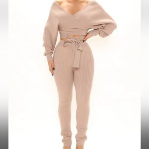 2 piece leggings cardigan sweater set